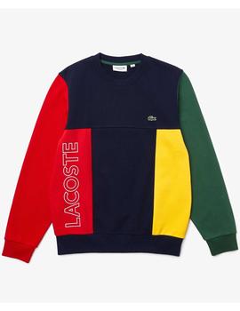 SUDADERA LACOSTE COLOR BLOCK MULTICOLOR