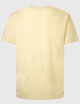 CAMISETA EFECTO PINTURA AEGIR AMARILLA