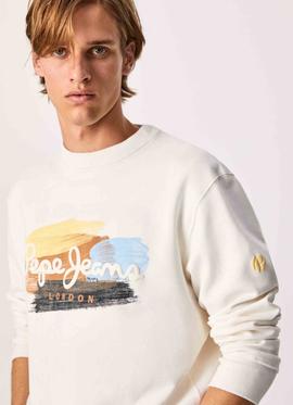 SUDADERA DAWSON CON ESTAMPADO FRONTAL CRUDO