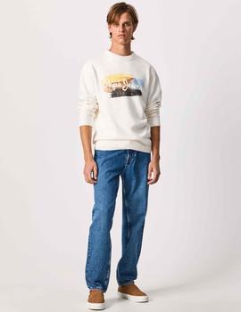 SUDADERA DAWSON CON ESTAMPADO FRONTAL CRUDO