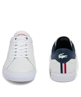 ZAPATILLAS LACOSTE POWERCOURT TRI22 1 SMA WHITE / NAVY / RED