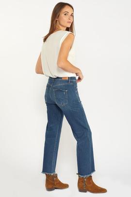 PANTALÓN VAQUERO PRICILIA CROPPED FIT DETROY BLUE Nº2