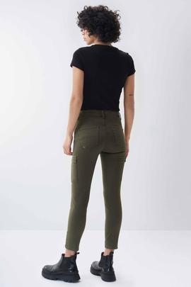 SECRET GLAMOUR CARGO SKINNY FIT VERDE