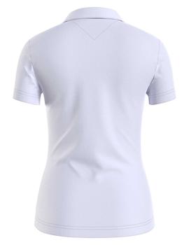 TJW SLIM FLAG V-NECK POLO SHORT SLEEVE WHITE