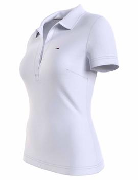 TJW SLIM FLAG V-NECK POLO SHORT SLEEVE WHITE