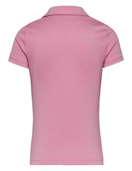 TJW SLIM FLAG V-NECK POLO SHORT SLEEVE FRES PINK