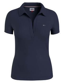 TJW SLIM FLAG V-NECK POLO SHORT SLEEVE TWILIGHT NAVY