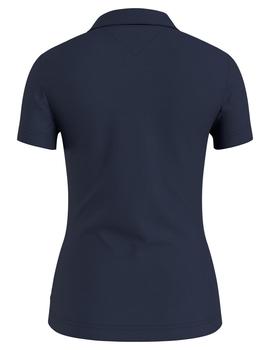 TJW SLIM FLAG V-NECK POLO SHORT SLEEVE TWILIGHT NAVY