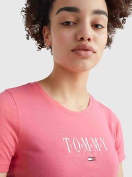 TJW SKINNY ESSENTIAL LOGO SHORT SLEEVE GARDEN ROSE