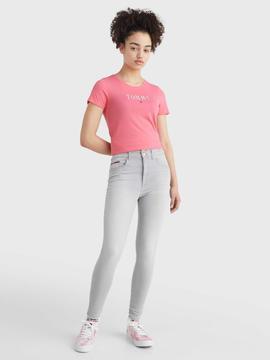 TJW SKINNY ESSENTIAL LOGO SHORT SLEEVE GARDEN ROSE