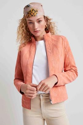 CHAQUETA BIKER MAR CORAL