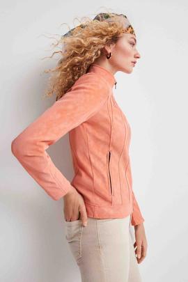 CHAQUETA BIKER MAR CORAL