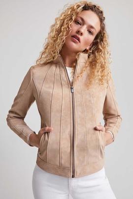 CHAQUETA BIKER MAR BEIGE