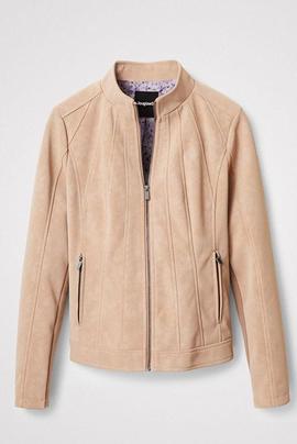 CHAQUETA BIKER MAR BEIGE