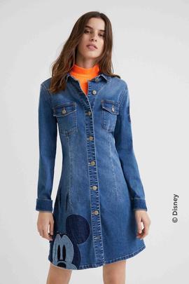 VESTIDO MICKEY PATCH DENIM DARK BLUE