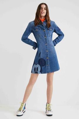 VESTIDO MICKEY PATCH DENIM DARK BLUE