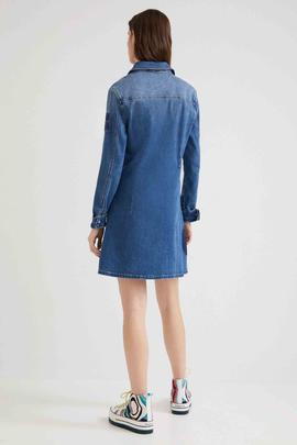 VESTIDO MICKEY PATCH DENIM DARK BLUE