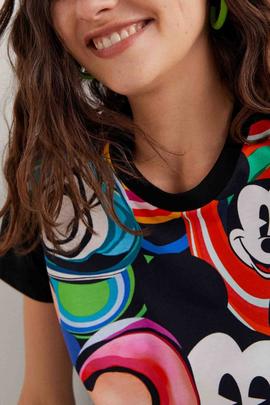 CAMISETA MICKEY MARBLES NEGRA