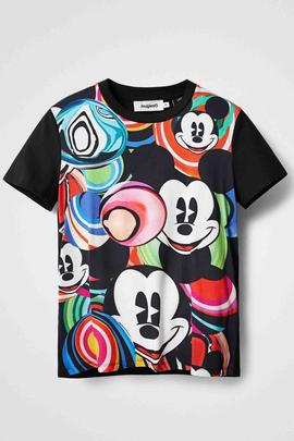 CAMISETA MICKEY MARBLES NEGRA