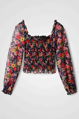 CAMISETA AILEA TUL FLORAL MULTICOLOR