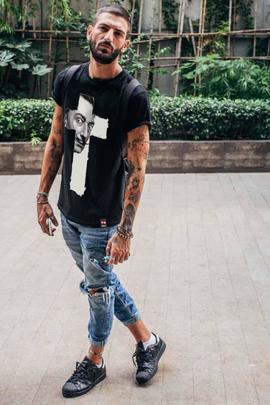 CAMISETA DE HOMBRE DALI END NEGRA