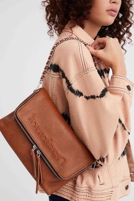 BOLSO HALF LOGO VENECIA CAMEL