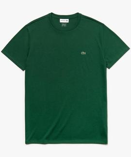 CAMISETA BÁSICA LACOSTE VERDE BOTELLA