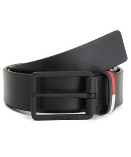 TJM ELEVATED FLAG LEATHER 3.5 CM BLACK