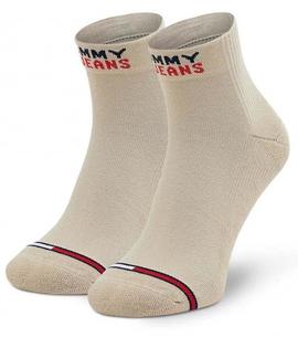 CALCETINES BAJOS UNISEX TOMMY JEANS 2 PACK BEIGE Y BLANCO