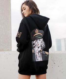 SUDADERA CAPUCHA UNISEX CHARLIZE NEGRA