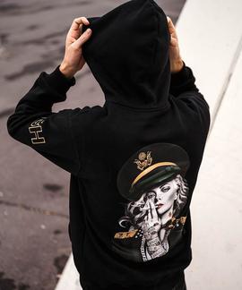 SUDADERA CAPUCHA UNISEX CHARLIZE NEGRA