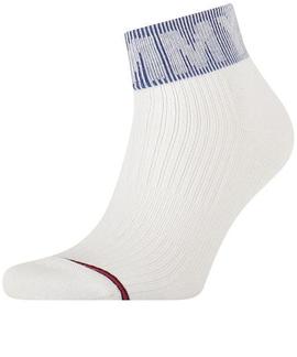 TH UNISEX TJ QUARTER 1 PACK LOGO RIB WHITE