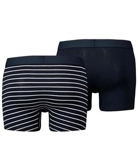 LEVIS MEN VINTAGE STRIPE YD BOXER BRIEF 2 PACK BLACK