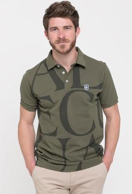 POLO HOMBRE VALECUATRO ESTAMPADO VERDE