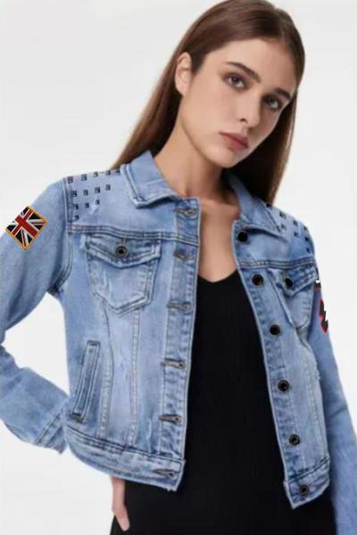 CAZADORA DE MUJER GUARD EN DENIM AZUL