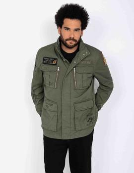 Chaqueta militar tipo sobrecamisa en verde Squad de Schott