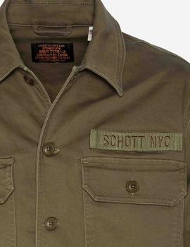 SOBRECAMISA MILITAR SCHOTT SHCURTIS VERDE CAQUI