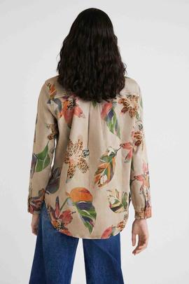 CAMISA CAMUFLAJE FLOWER CAMEL