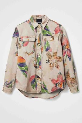 CAMISA CAMUFLAJE FLOWER CAMEL