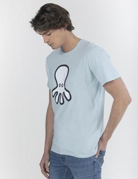 CAMISETA SILOUETTE COLOURS CELESTE