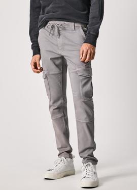 PANTALÓN JOGGER BOLSO CARGO JARED GRIS GYMDIGO