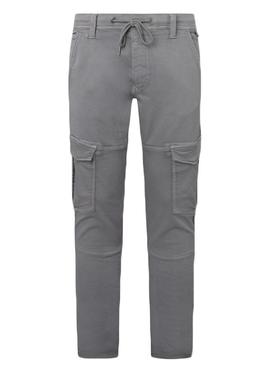 PANTALÓN JOGGER BOLSO CARGO JARED GRIS GYMDIGO