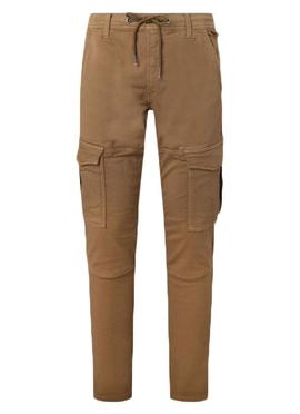 PANTALÓN JOGGER BOLSO CARGO JARED MARRÓN GYMDIGO