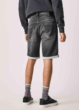 BERMUDA VAQUERA JACK SHORT EN DENIM GYMDIGO NEGRO DEGRADÉ