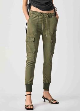 PANTALÓN JOGGER BOLSO CARGO NEW CRUSADE VERDE CAQUI