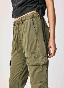 PANTALÓN JOGGER BOLSO CARGO NEW CRUSADE VERDE CAQUI