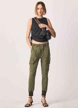 PANTALÓN JOGGER BOLSO CARGO NEW CRUSADE VERDE CAQUI