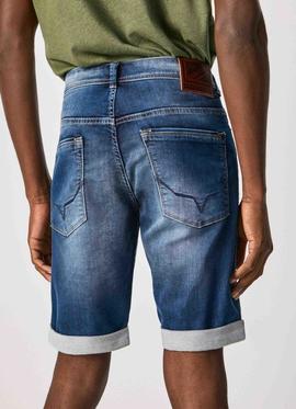 BERMUDA VAQUERA JACK SHORT EN DENIM GYMDIGO AZUL DEGRADÉ