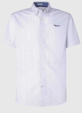 CAMISA DE MANGA CORTA PENTONVILLE CON MICROESTAMPADOS BLANCA