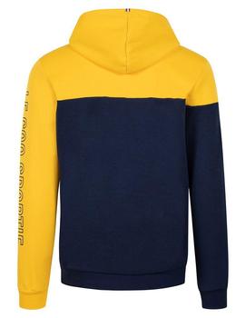 SUDADERA SAISON 2 CON CAPUCHA AZUL MARINO Y AMARILLA